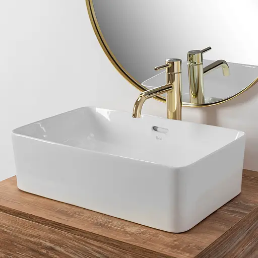 Умивальник Rea Berta 48 накладний white REA-U5098, Білий - фото 3