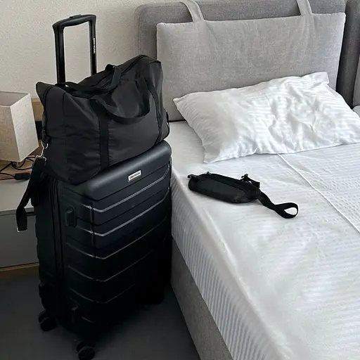 Набір для подорожі бананка на пояс для грошей та сумка для речей (чорний)