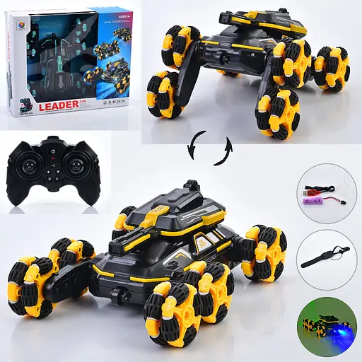 Танк на радіокеруванні, 2.4G, 22 см, пара, музика, USB (В асортименті) - фото 3