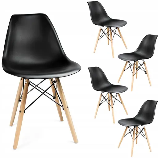 Кресло Jumi Plastic Chair Black - фото 4
