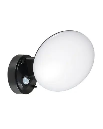 Вуличний світильник з датчиком руху Goldlux 333797 Olaf LED 1x10W 4000K 1200Lm IP44 чорний - фото 1