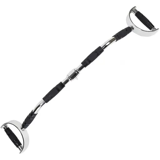 Ручка для верхньої тяги York Fitness 86см з паралельним хватом вигнута з гумовими рукоятками, хром - фото 3