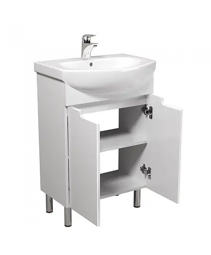 Тумба Мойдодир Tetris White 60 з умивальником Runa 60 Білий - фото 6