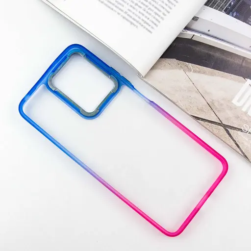 Чехол Epik TPU+PC Fresh sip series для Xiaomi Redmi Note 12 4G Розовый / Синий - фото 3