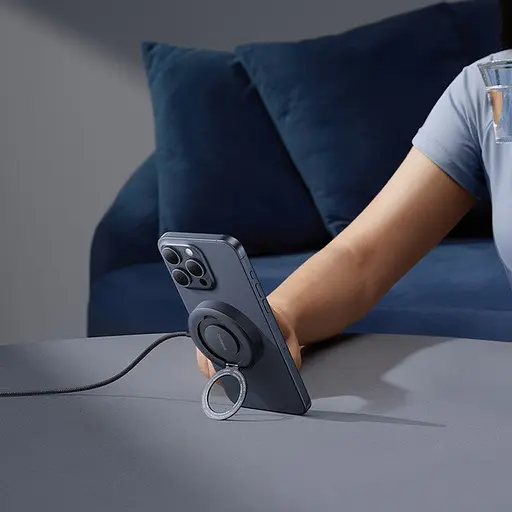 Бездротовий зарядний пристрій Baseus Simple mini4 Qi2 15W (P10273300121-01) чорний - фото 7