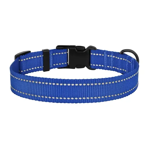 Нашийник для собак Barksi Active світловідбивний пластиковий фастекс 35-53х2.5 см синій - фото 2