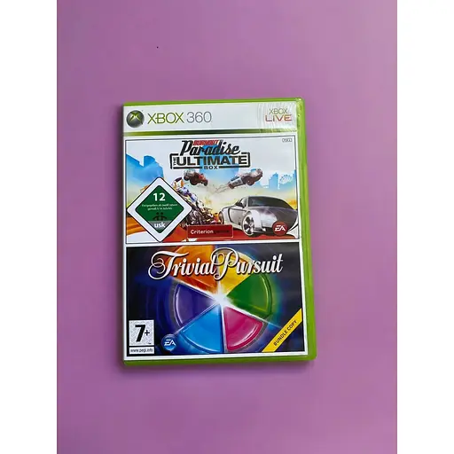 Диск с игрой на Xbox 360 лицензия Trivial Pursuit + Burnout Paradise, игра на Xbox 360 Trivial Pursuit +