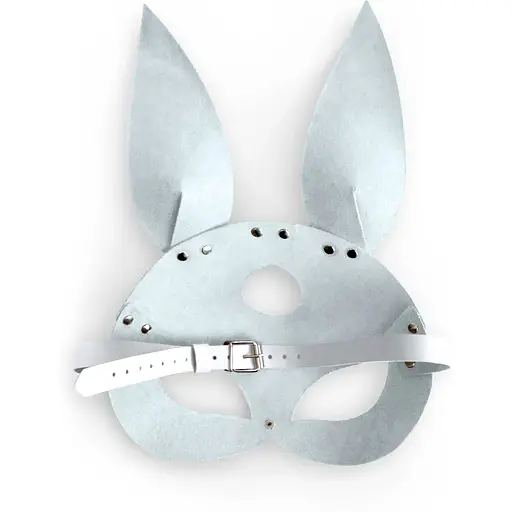 Шкіряна маска зайчика Art of Sex - Bunny mask, колір Білий - фото 4