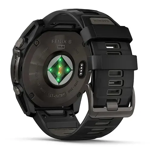 Смарт-часы Garmin Fenix 8 51 мм Solar Сапфир Графит/Титан Карбоновый DLC с силиконовым ремешком QuickFit 26 мм - фото 3