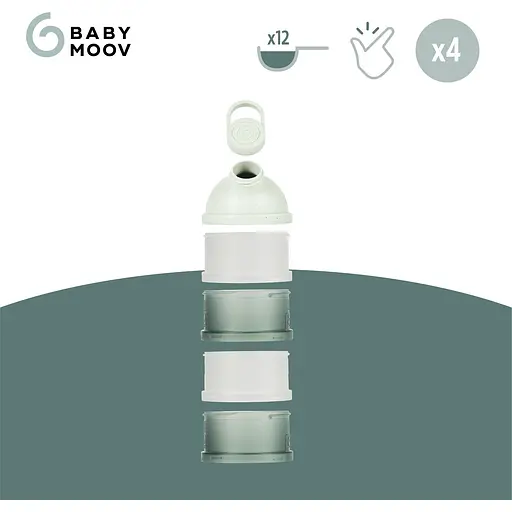 Набір контейнерів Babymoov Babydose Mineral Green 60 мл х 4 шт. (A004214) - фото 3