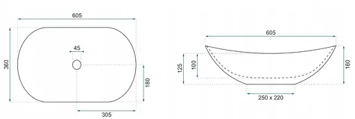 Умивальник Rea Royal накладний marmo shiny REA-U8009, Мармур - фото 6