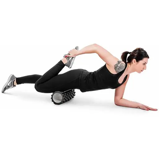 Роллер массажер (валик, ролик) Hop-Sport EVA 33 x 10см HS-A033YG черный - фото 3