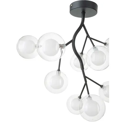 Люстра стельова Brille в спальню G4 40W BK (BR-01 648C/9) - фото 2