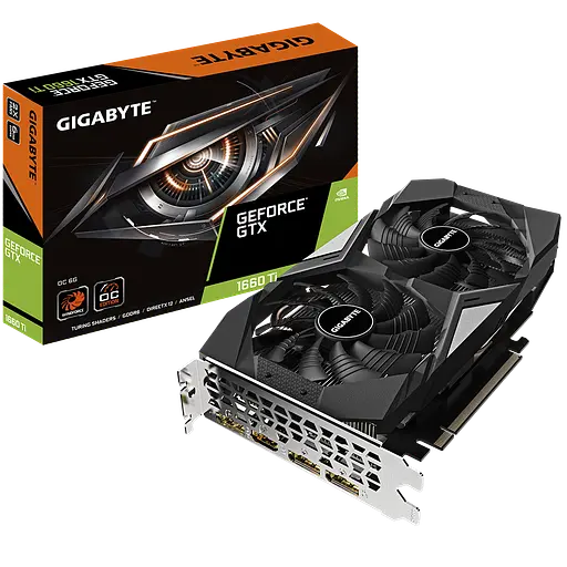 Видеокарта GeForce GTX 1660 6GB Gigabyte OC (GV-N1660OC-6GD) Б/У - фото 1