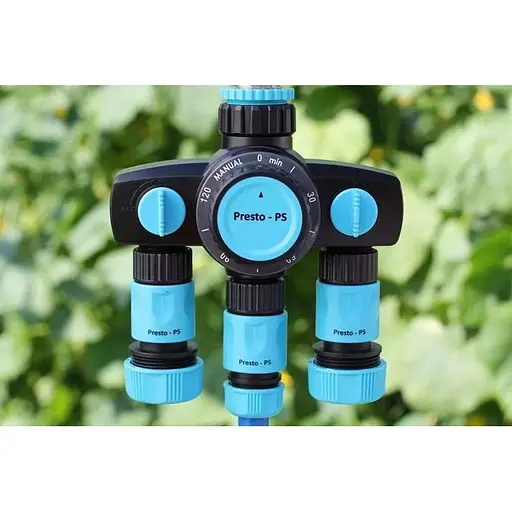 Таймер поливання Presto-PS механічний на 3 виходи до 120 хвилин (7736) - фото 4