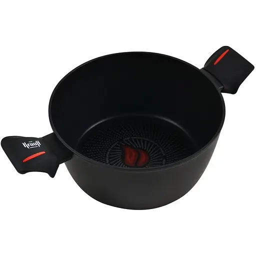 Каструля Krauf алюмінієва з антипригарним покриттям зі скляною кришкою 6.6 л 28 см (25-45-186) - фото 3