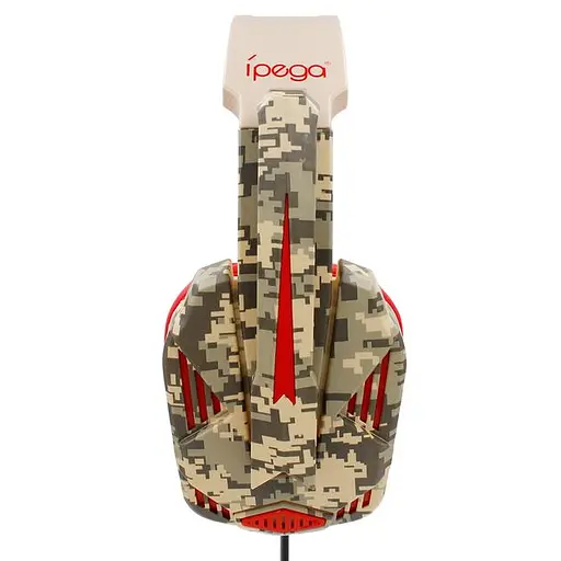 Дротові ігрові навушники iPega Gaming PG-R005, 3.5mm, Noice Reduction, 1.2m, Comouflage-Red - фото 2