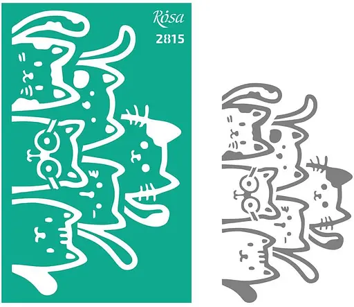 Трафарет багаторазовий самоклеючий №2815 Елементи та написи 13х20см серія Kids Rosa TALENT