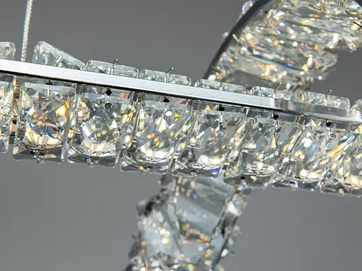 Подвесная люстра Diasha LED хром 84 Вт пульт - фото 4