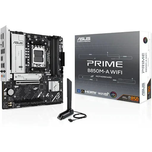 Материнська плата Asus Prime B850M-A WIFI sAM5 B850 4xDDR5 M.2 HDMI DP WiFi BT mATX - фото 8