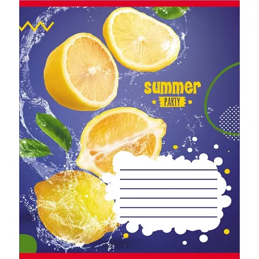 Зошит учнівський "Фрукти у воді" Leader 024-550016K-1 в клітинку, 24 аркуші - фото 1