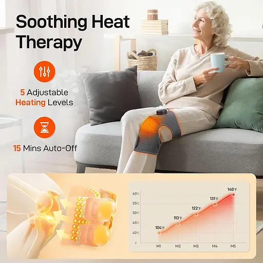 Масажер для колін з підігрівом, Грелки для колін при артриті колін - фото 6