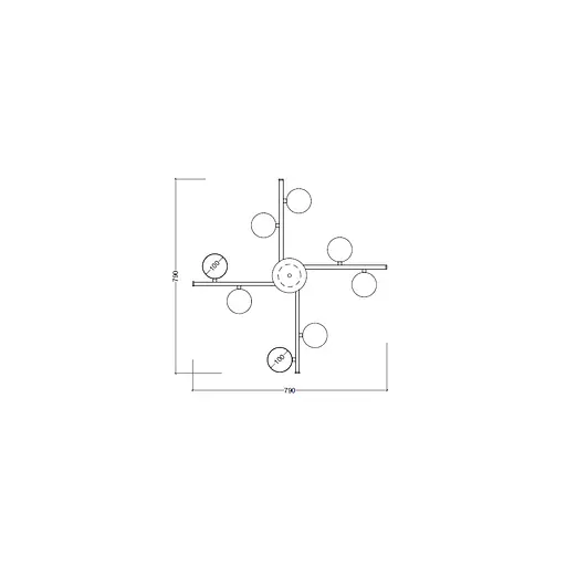 Стельовий світильник SV0008-8 BK+GD 3000K - фото 2
