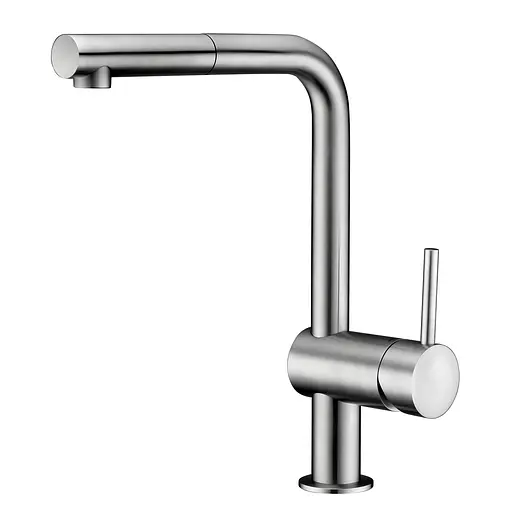 Смеситель для кухни с выдвижным изливом Imprese Pivot LT f03408502LT Нержавеющая сталь - фото 1