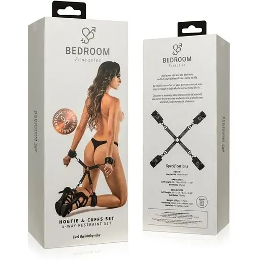 Фіксатор для рук і ніг Bedroom Fantasies Hogtie & Cuffs Set 4-Way Restrant Set - фото 8