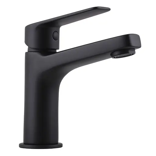 Смеситель для умывальника Topaz Capri TCA-15207-H44-BL картридж D25 H=140 шланги 45см Черный матовый - фото 3