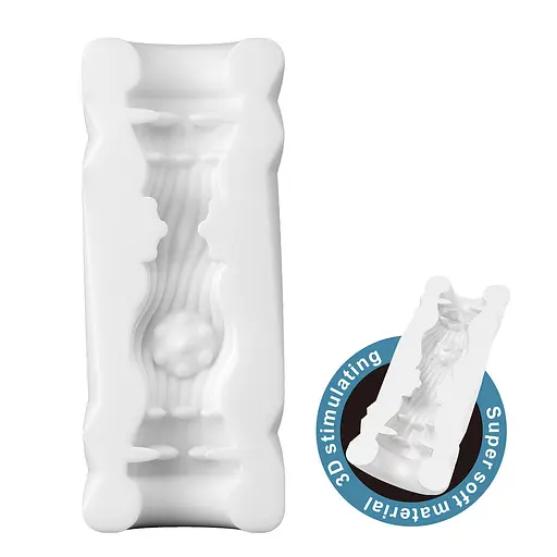 Мастурбатор Pretty Love Super Soft 3D Stimulating 9 см білий - фото 2