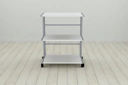 Этажерка на колесиках Ferrum-decor Камило 75x40x60 металл Серый ДСП Белый 16мм (FRD-102547) - фото 4