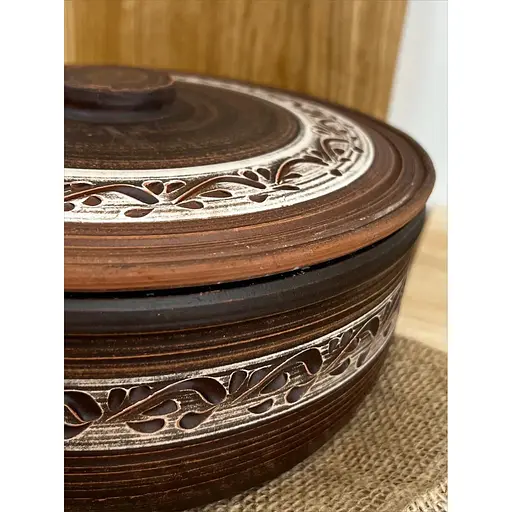 Супник 2.5 літра керамічний (глиняний) різьблений  - фото 6