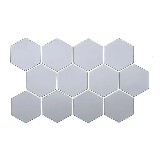 Дзеркальний декор Wall Sticker SW-00002513 акриловий самоклеючий 125х105 мм 12 шт. срібло - фото 1