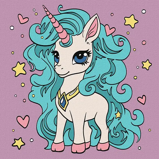 Картина по номерам "Фантастична одноріжка" KHO6102 25х25см