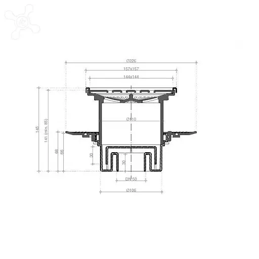 Душевой трап Pestan Confluo Plate Vertical 2в1 15х15 см 30412 - фото 6