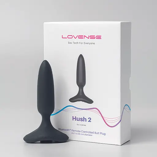 Анальна пробка Lovense Hush 2 XS 12 см (чорний) - фото 9
