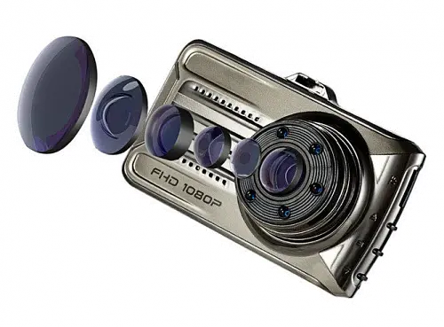 Автомобильный видеорегистратор DVR 666 с LCD-дисплеем для записи поездок Черный - фото 2