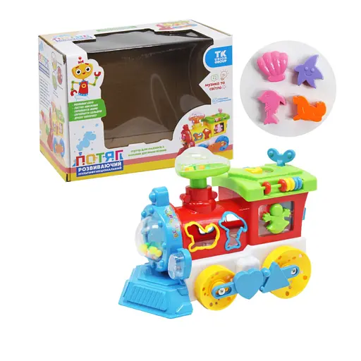 Музыкальный паровоз-сортер TK Group, 93866, озвучен украинским языком