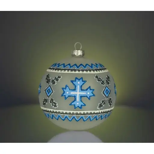 Набір ялинкових прикрас Різдвяні історії Код нації: Полтавщина 3 кулі скло (4820001112863) - фото 7