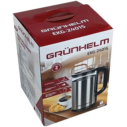 Електрочайник Grunhelm EKG-2401S, 1.8 л 1500 Вт нержавійка (137525) - фото 8
