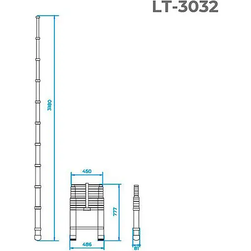 Драбина Intertool LT-3032 (140456) - фото 3
