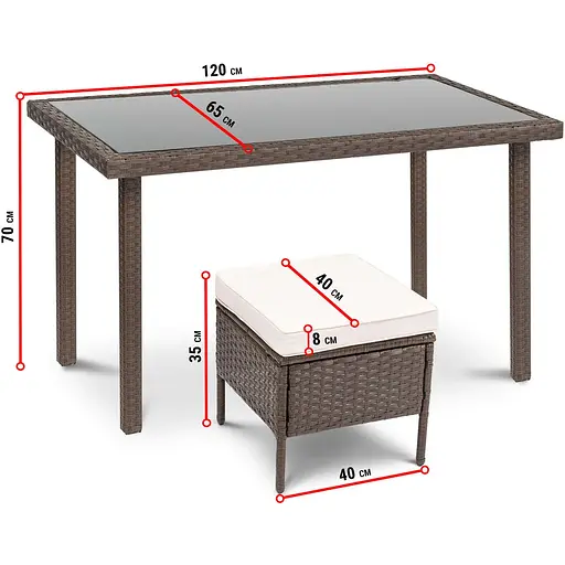 Садові меблі Di Volio Venice коричневі - фото 7