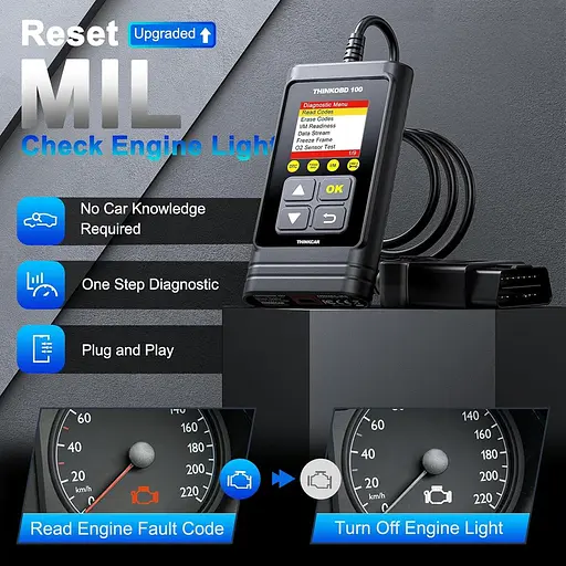 Считыватель кодов THINKCAR OBD100 OBD2, универсальный автомобильный сканер OBD2 считыватель неисправностей двигателя OBD2/EOBD - фото 6