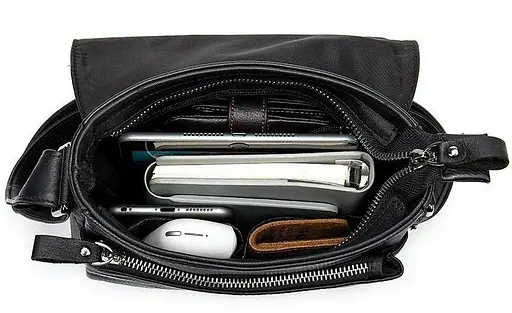 Сумка кожаная мужская Vintage 25х22х5 см sum0012238 - фото 8