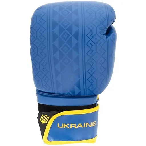 Перчатки боксерские PowerPlay PP 3021 Ukraine Blue/Yellow - 14 унций - фото 2