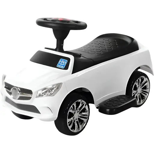 Дитяча каталка Bambi M 3503C-1 з батьківською ручкою і багажником білий