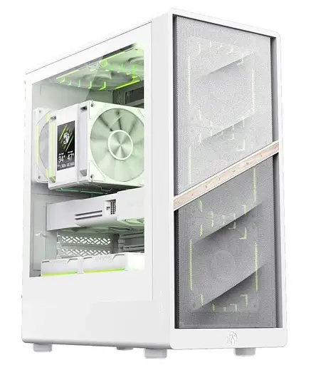 Корпус GAMEMAX Aeris 330 M Tempered Glass без БЖ White - фото 2