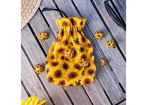 Мішечок для кубиків Q-Workshop Full Art Dice Pouch Sunflower (BWSPSUNF201) - фото 4