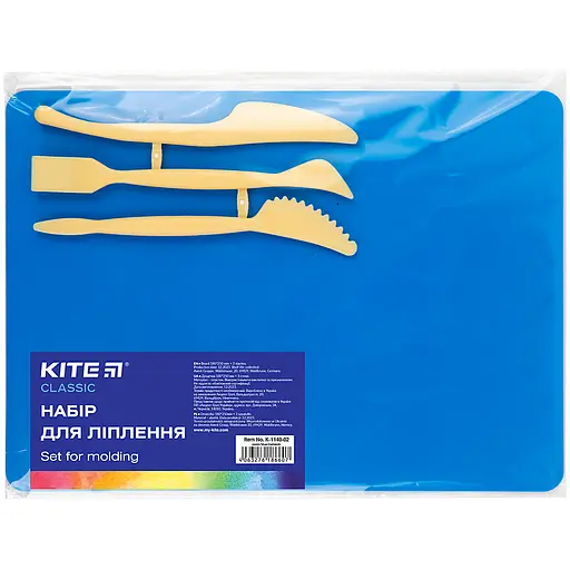 Набор для лепки Kite Classic дощечка 180х250 мм + 3 стека синий (K-1140-02) - фото 1